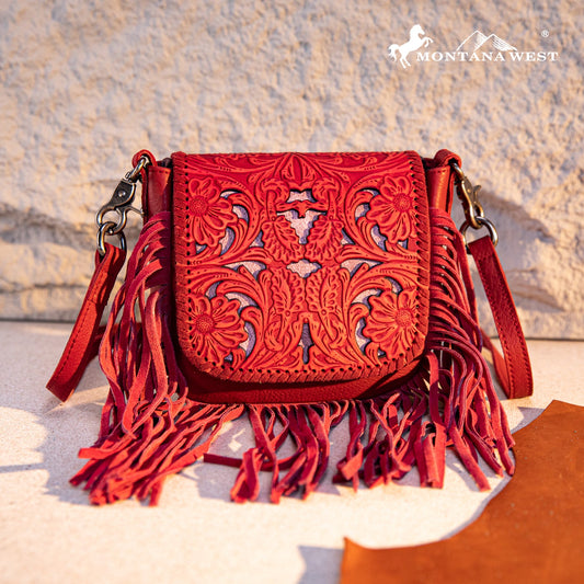 Womens Drawstring Bucket Bag, Red, Genuine Leather India | Ubuy