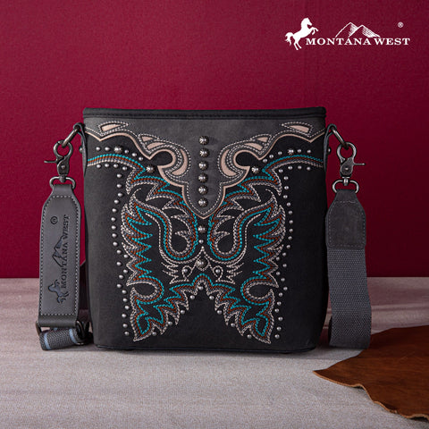 Montana West Embroidered Concealed Carry Crossbody Bag - Montana West World