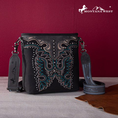 Montana West Embroidered Concealed Carry Crossbody Bag - Montana West World