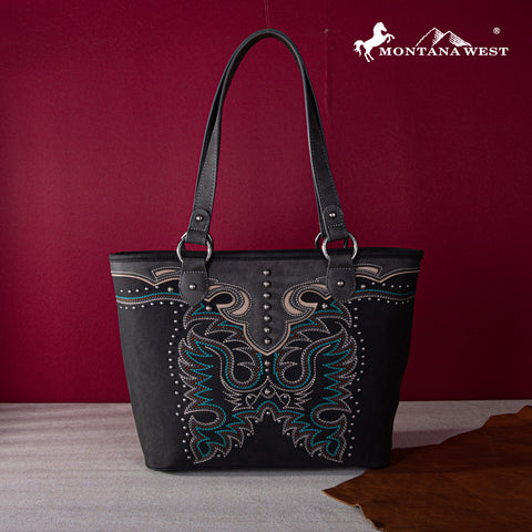 Montana West Embroidered Collection Concealed Carry Tote - Montana West World