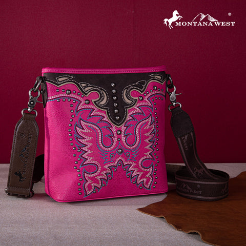 Montana West Embroidered Concealed Carry Crossbody Bag - Montana West World