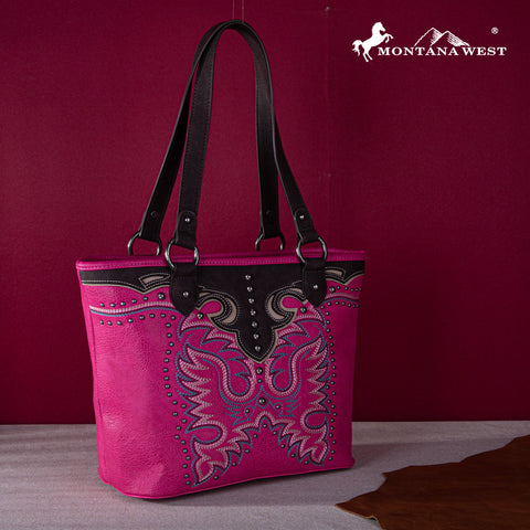 Montana West Embroidered Collection Concealed Carry Tote - Montana West World