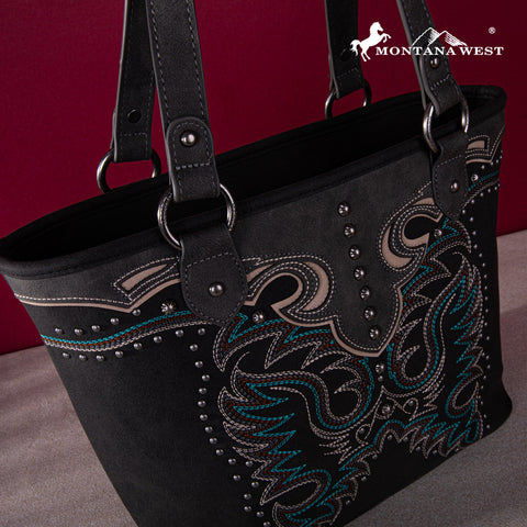 Montana West Embroidered Collection Concealed Carry Tote - Montana West World