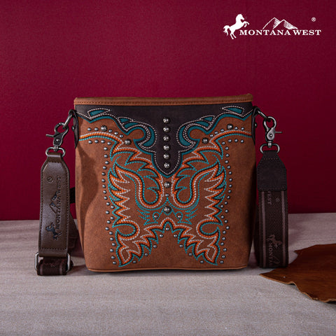 Montana West Embroidered Concealed Carry Crossbody Bag - Montana West World