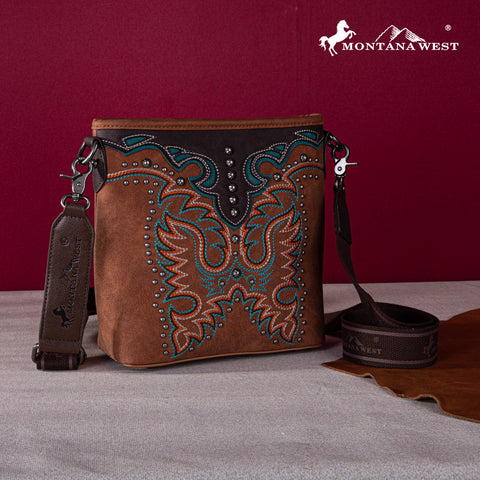 Montana West Embroidered Concealed Carry Crossbody Bag - Montana West World