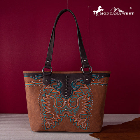 Montana West Embroidered Collection Concealed Carry Tote - Montana West World