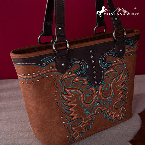 Montana West Embroidered Collection Concealed Carry Tote - Montana West World