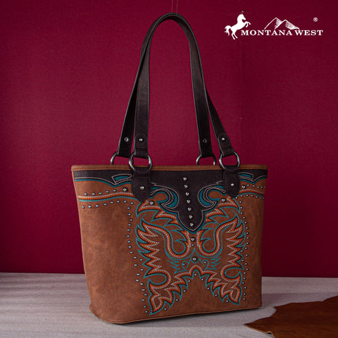 Montana West Embroidered Collection Concealed Carry Tote - Montana West World