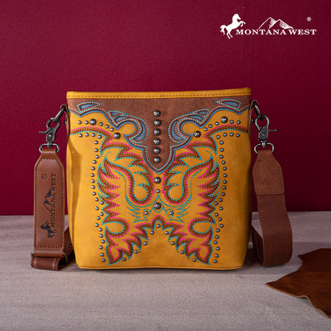 Montana West Embroidered Concealed Carry Crossbody Bag - Montana West World