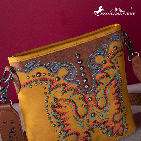 Montana West Embroidered Concealed Carry Crossbody Bag - Montana West World