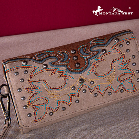 Montana West Embroidered Collection Wallet - Montana West World