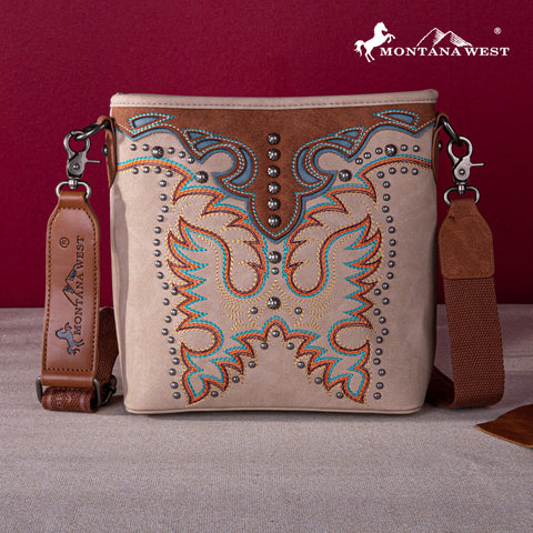 Montana West Embroidered Concealed Carry Crossbody Bag - Montana West World