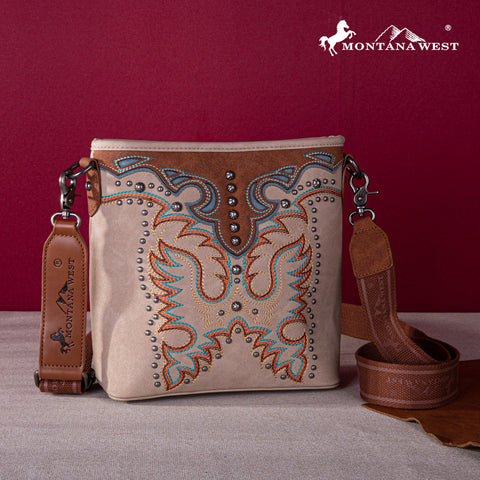 Montana West Embroidered Concealed Carry Crossbody Bag - Montana West World