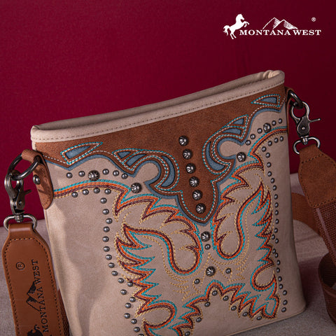 Montana West Embroidered Concealed Carry Crossbody Bag - Montana West World