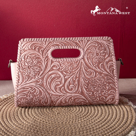 Montana West Floral Embossing Whipstitch Crossbody Bag - Montana West World