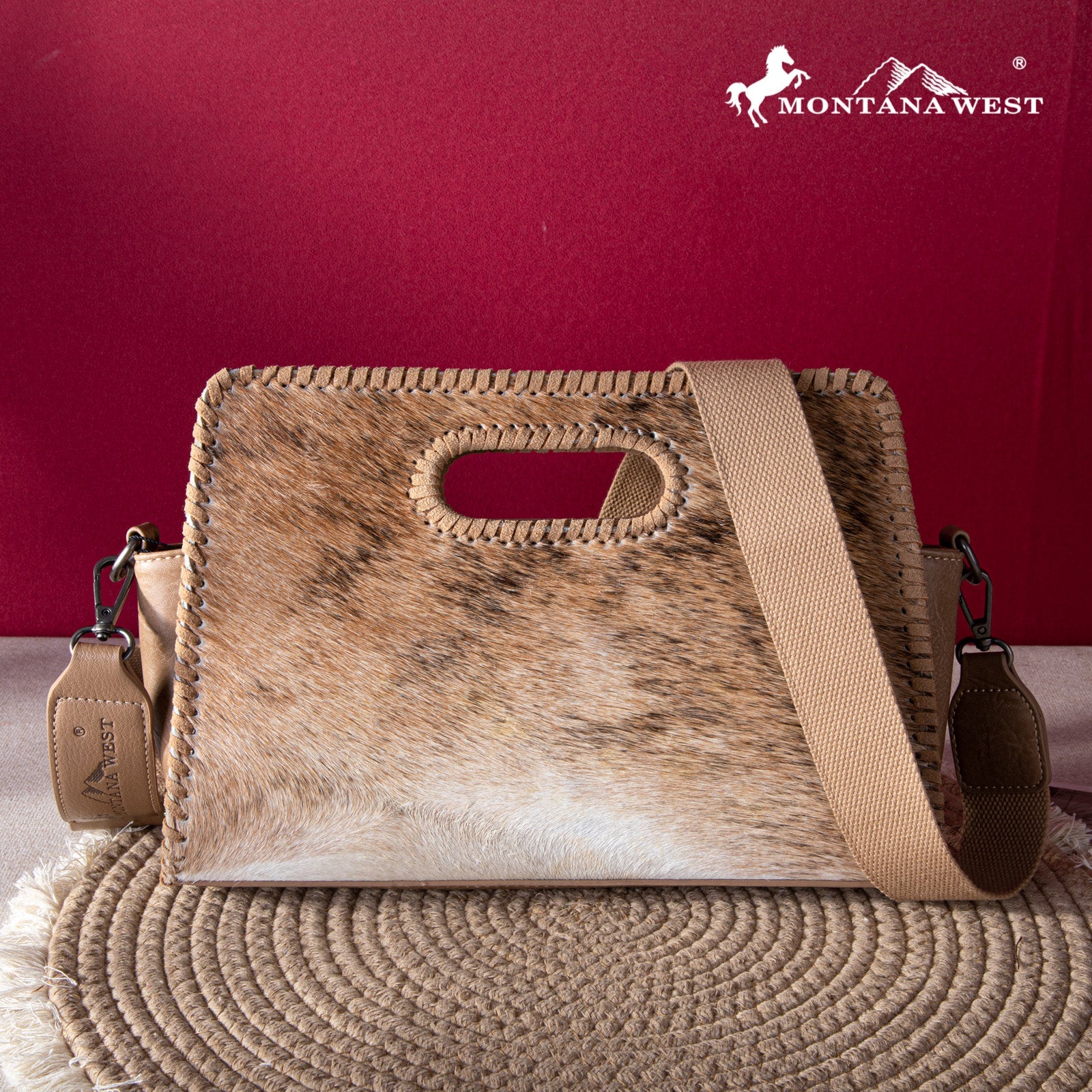 Montana West Hair-On Cowhide Collection Crossbody Bag - Montana West World