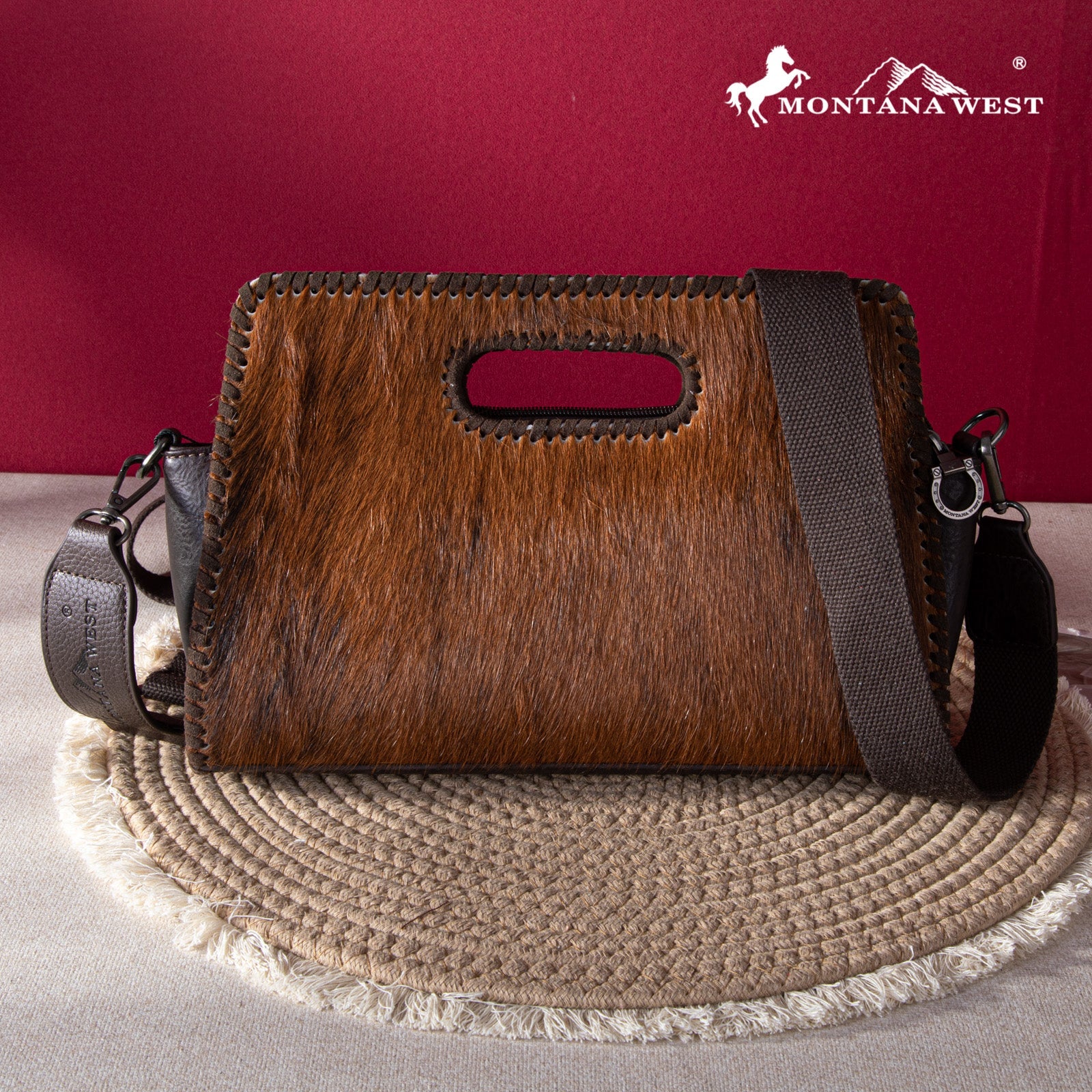 Montana West Hair-On Cowhide Collection Crossbody Bag - Montana West World