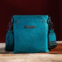 Wrangler Vintage Floral Embossed Fringe Crossbody Bag - Montana West World