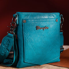 Wrangler Vintage Floral Embossed Fringe Crossbody Bag - Montana West World