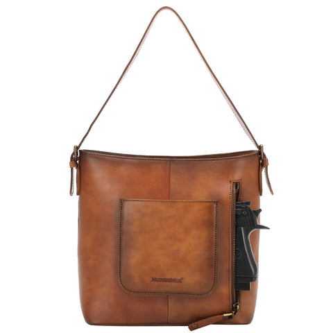 Montana West Whipstitch Genuine Leather Hobo Bag - Montana West World