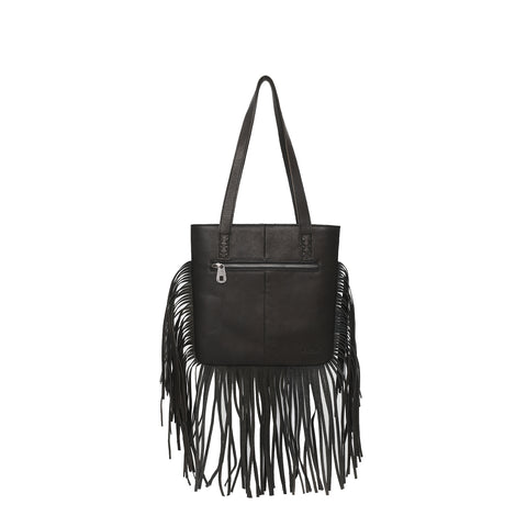 Montana West Concho Genuine Leather Fringe Tote Bag - Montana West World