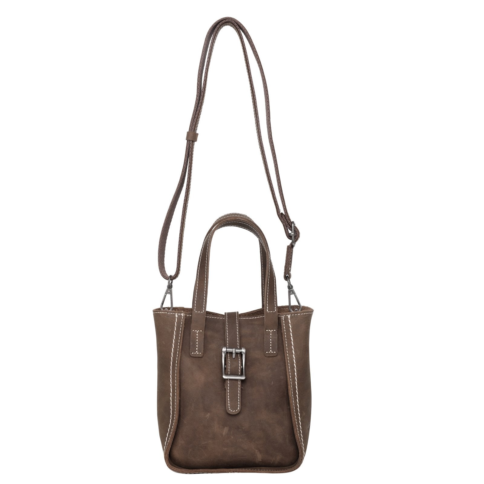 Montana West Genuine Leather Mini Crossbody with detachable pouch - Montana West World