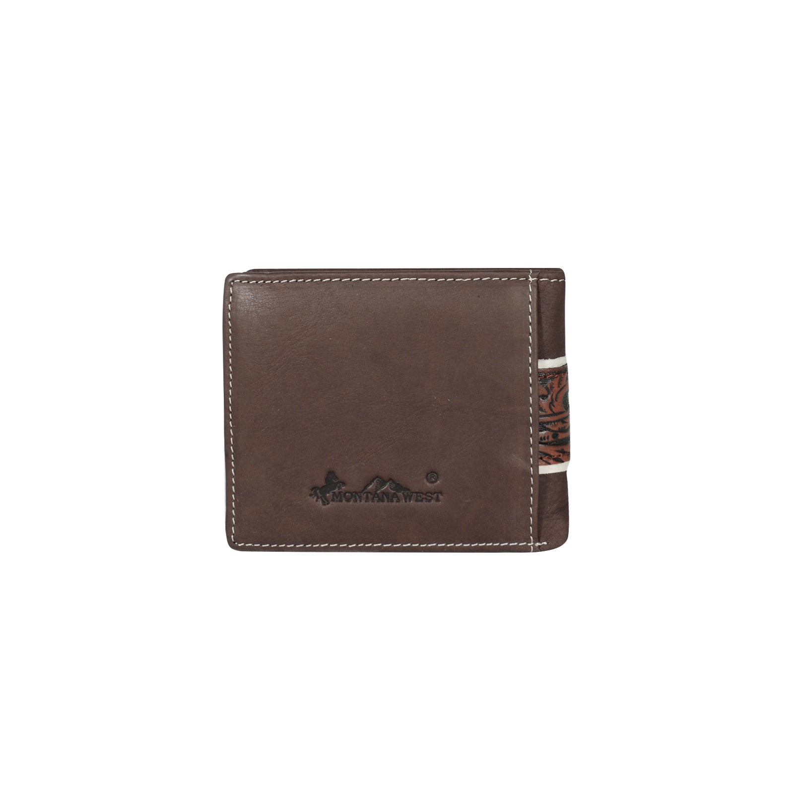 MWS-W010 Genuine Leather Embossed Floral Men's Wallet – MONTANA
