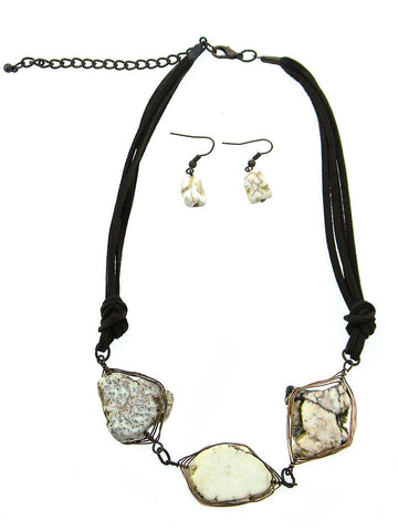 Montana West Chunky Stone Necklace Set - Montana West World