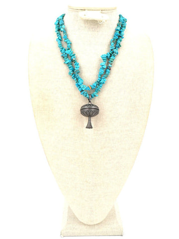 Montana West Copper Flower Concho Turquoise Necklace - Montana West World