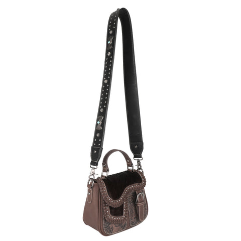 Montana West Black Mariposa Concho Crossbody Shoulder Strap - Montana West World