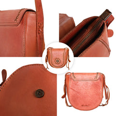Montana West Real Leather Concho Collection Crossbody Bag - Montana West World