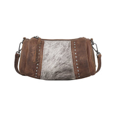 Montana West Real Leather Cow-Hide Collection Mini Barrel Bag - Montana West World