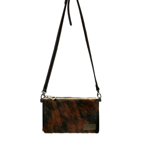 Montana West Hair-On Cowhide Leather Crossbody Clutch - Montana West World