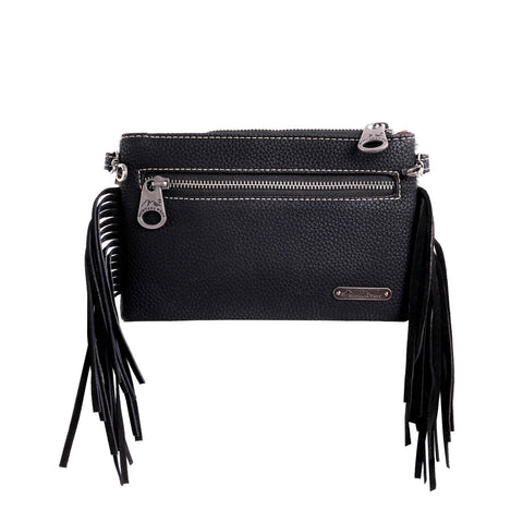 Montana West Hair-On Cowhide  Leather Fringe Crossbody Clutch - Montana West World