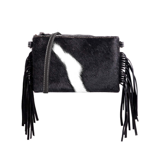 Montana West Hair-On Cowhide  Leather Fringe Crossbody Clutch - Montana West World