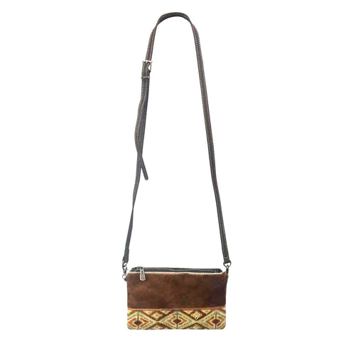 Montana West Hair-On Cowhide Aztec Crossbody Clutch - Montana West World