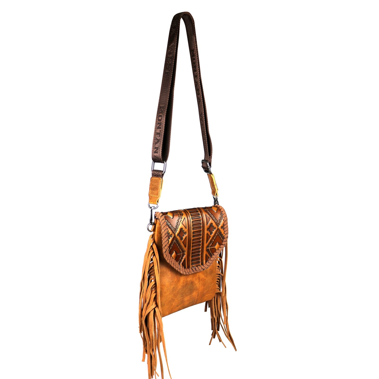 Montana West Embossed Aztec Fringe Crossbody Bag – Montana West World