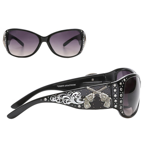 Montana West Double Pistol  Sunglasses For Women - Montana West World