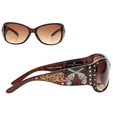 Montana West Double Pistol  Sunglasses For Women - Montana West World