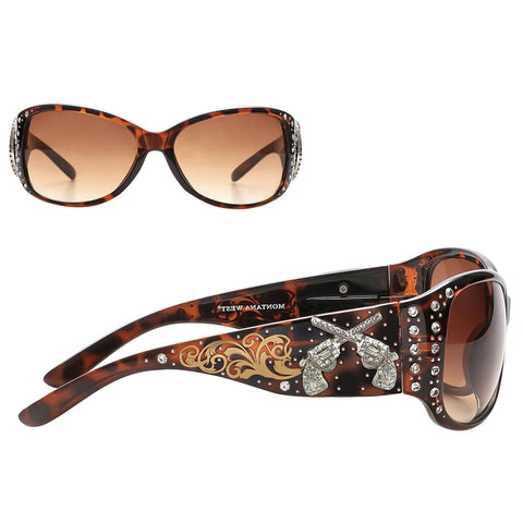 Montana West Double Pistol  Sunglasses For Women - Montana West World