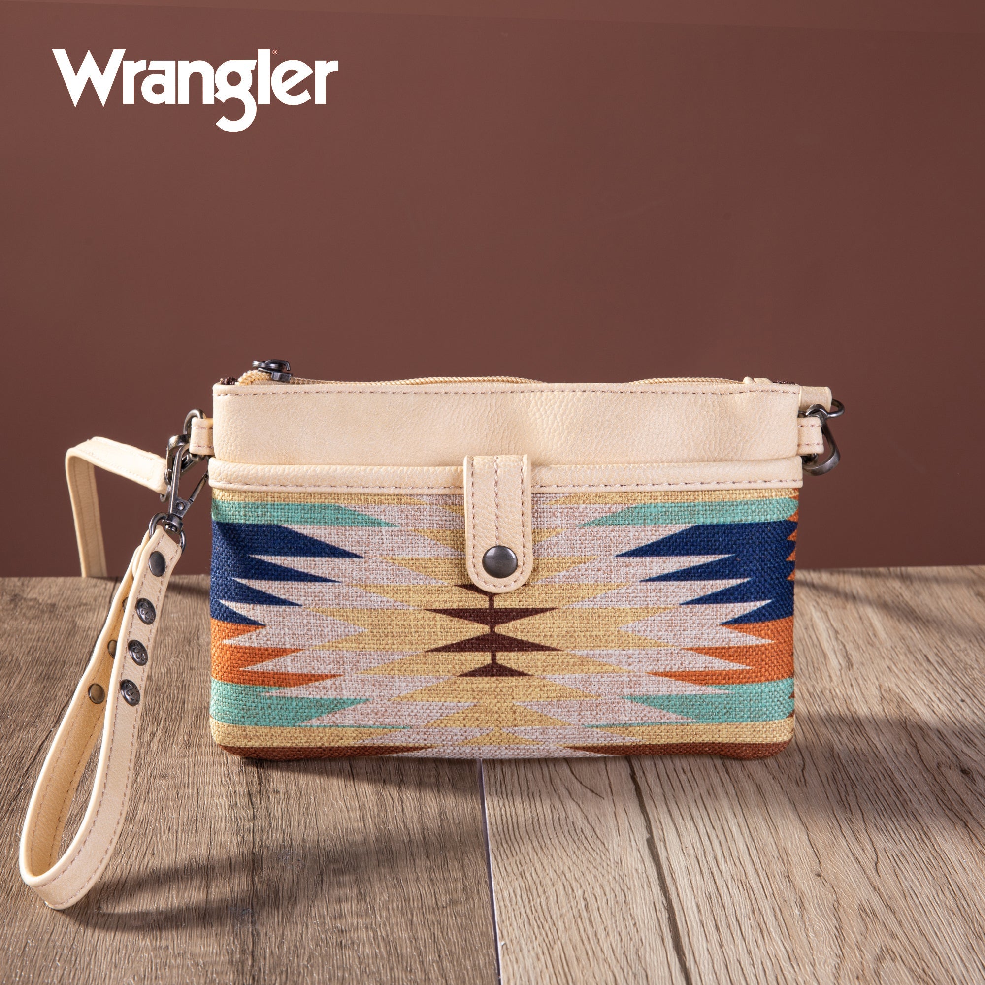 Wrangler Aztec Print Crossbody Clutch - Montana West World