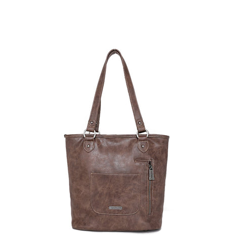 Trinity Ranch Hair-On Leather Collection Concealed Carry Tote - Montana West World