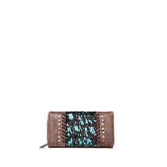 Trinity Ranch Hair-On Cowhide Collection Secretary Style Wallet - Montana West World