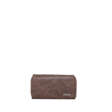 Trinity Ranch Hair-On Cowhide Collection Secretary Style Wallet - Montana West World