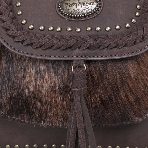 Trinity Ranch Hair-On Leather Collection Concealed Handgun Tote - Montana West World