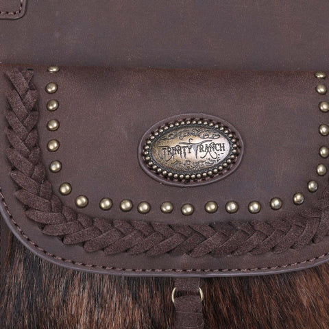 Trinity Ranch Hair-On Leather Collection Concealed Handgun Tote - Montana West World