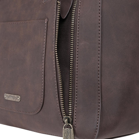 Trinity Ranch Hair-On Leather Collection Concealed Handgun Tote - Montana West World