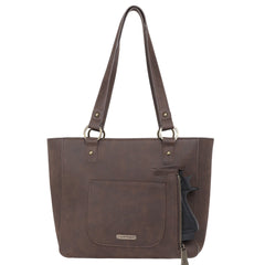 Trinity Ranch Hair-On Leather Collection Concealed Handgun Tote - Montana West World