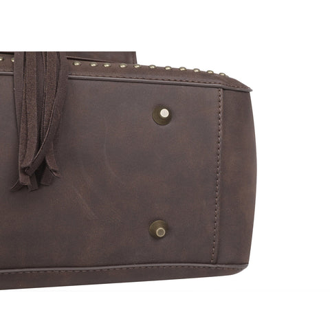 Trinity Ranch Hair-On Leather Collection Concealed Handgun Tote - Montana West World