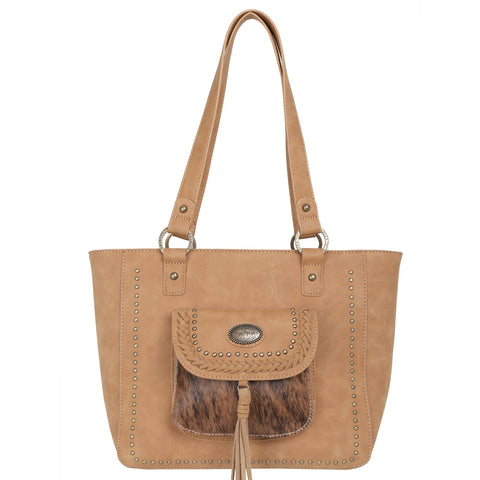 Trinity Ranch Hair-On Leather Collection Concealed Handgun Tote - Montana West World